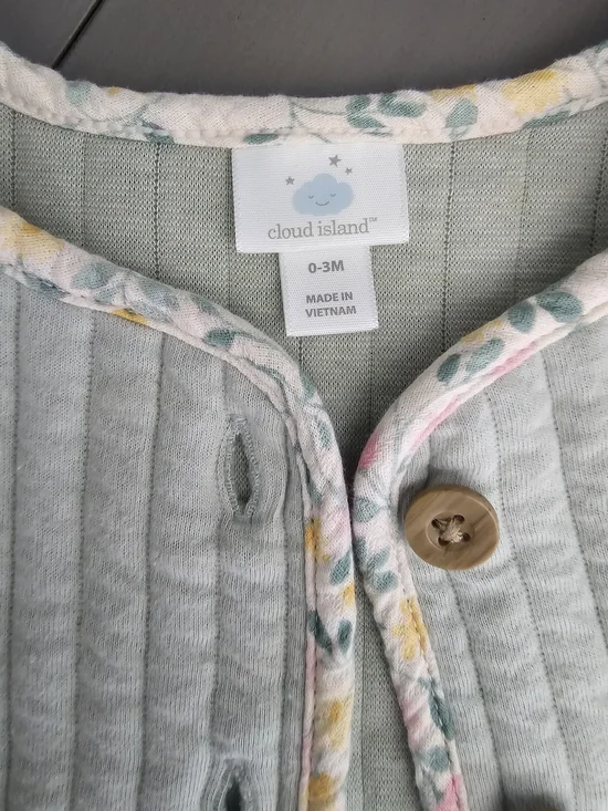 Baby Girl 0-3M Clothes Bundle | Carter’s, Honest & Cloud Island | 7 Pc - Picture 4 of 5